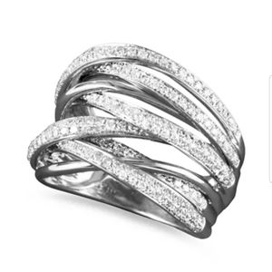 Diamond Effy Overlap Ring 3/4 Carat 14k